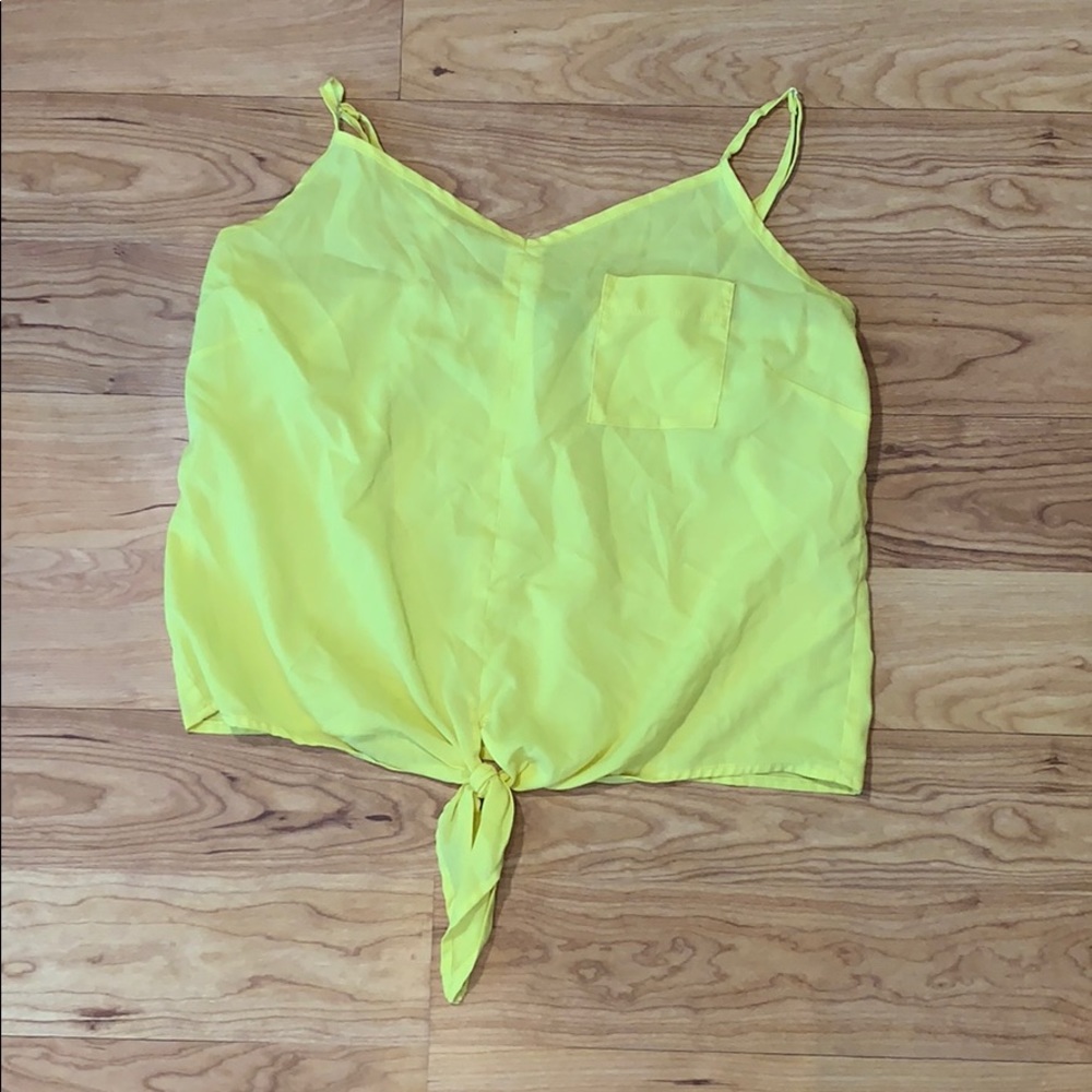 Bright yellow tank
